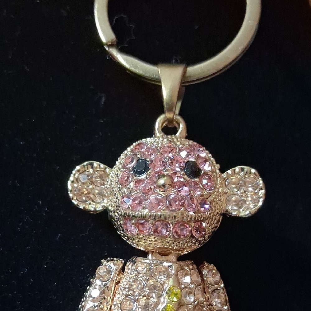 Blingy Keychain Articulated Monkey - Picture 2 of 9
